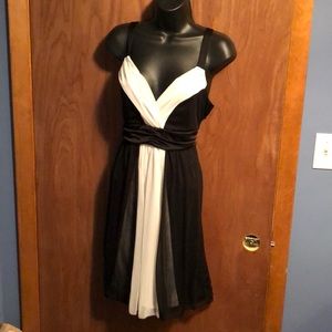 Black and white cocktail dress